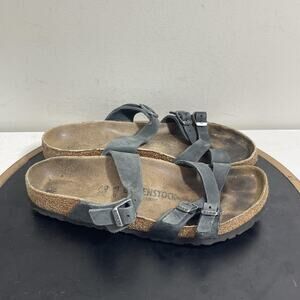 Birkenstock Mayari Sandals Womens Size 9 40 Leather Cork Slip On Comfort Shoes